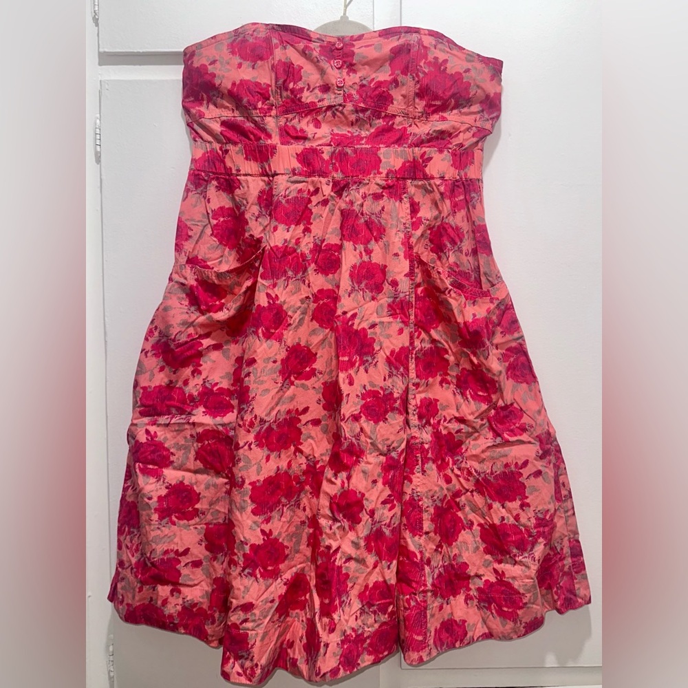H&M Pink and Red Floral Dress